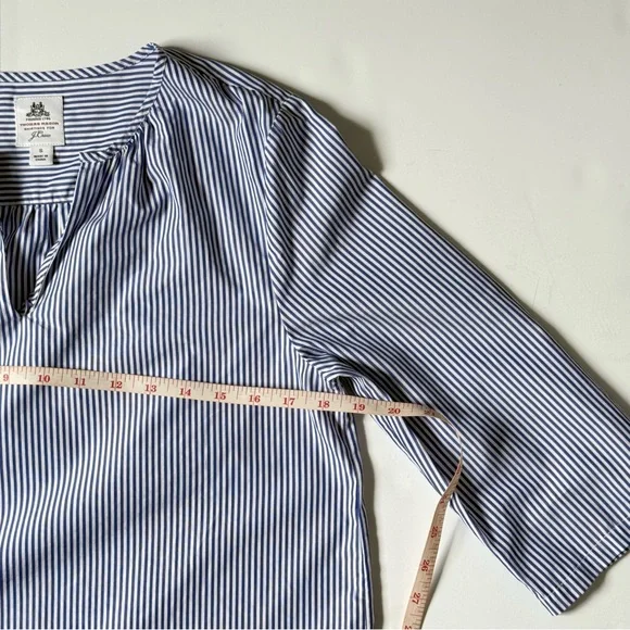 J.Crew Thomas Mason 3/4 Sleeves Top in Stripes Small 100% Cotton - Picture 5 of 8